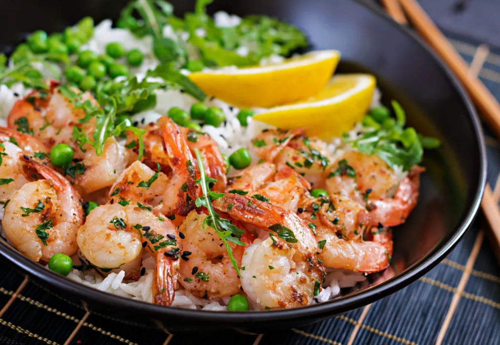 Garlic Shrimp with Quinoa